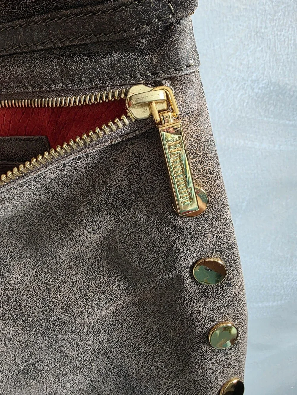 Hammitt VIP Medium Crossbody Bag Pewter Brushed Gold 9.5x7x2
